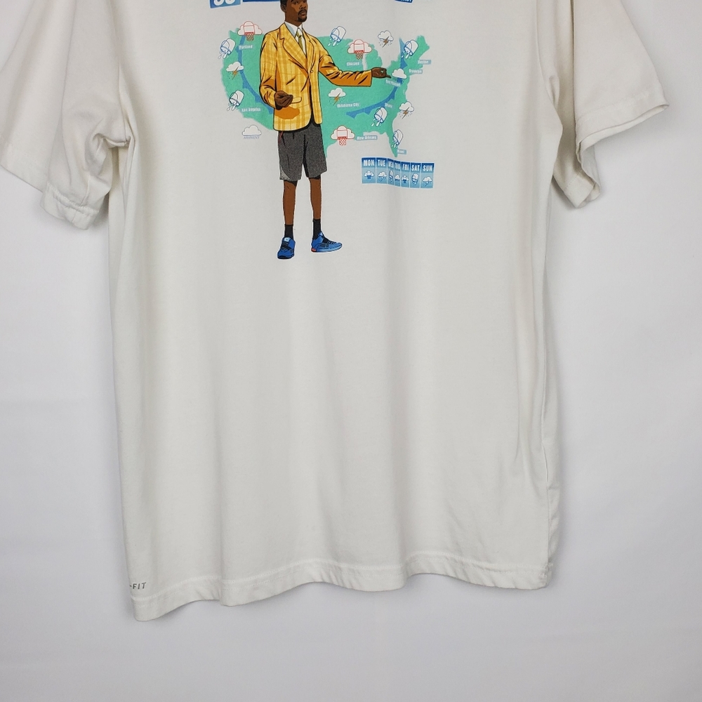 Nike White Graphic Tee - Kevin Durant Design Men XL - Picture 4 of 9